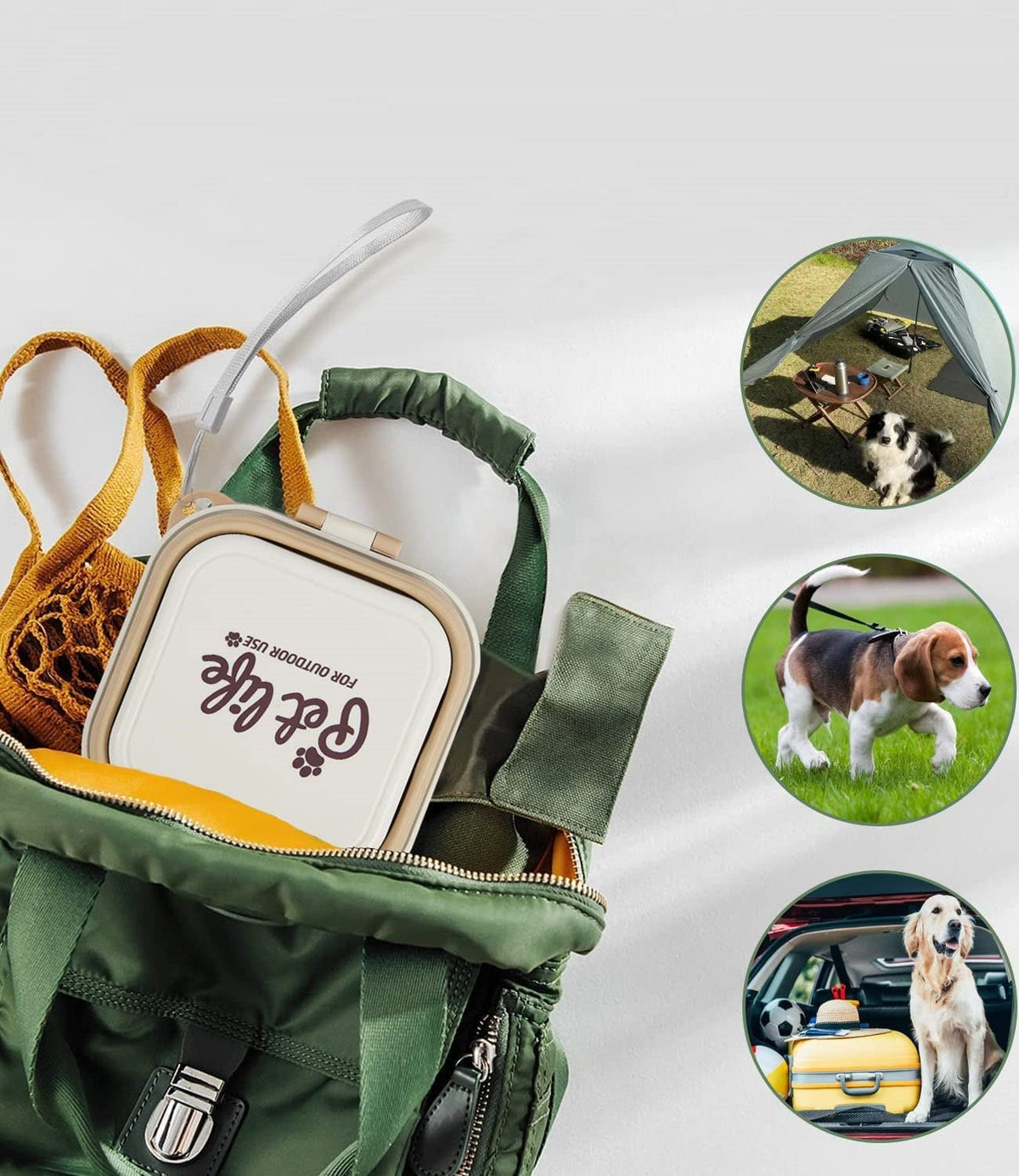 Portable Folding Double Pet Bowls – Travel-Friendly Pet Feeder for Food & Water On-the-Go
