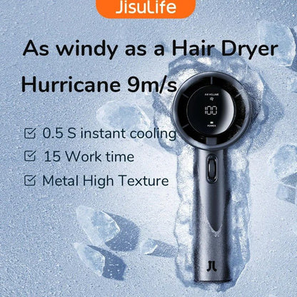 Portable Handheld Fan - Rechargeable Electric Pocket Fan with Base & Lanyard