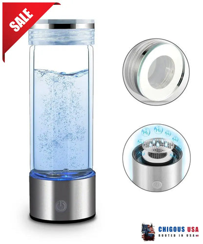 Portable Hydrogen Water Bottle Generator - Alkaline Maker Ionizer Antioxidant Health Care