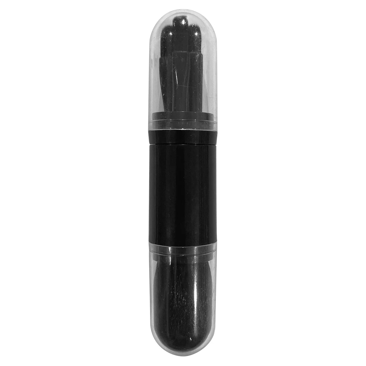 Portable Makeup Brush Set – 4-in-1 Retractable Kabuki Brush with 3 Soft, Compact Eye Brushes for Effortless Touch-Ups Anywhere