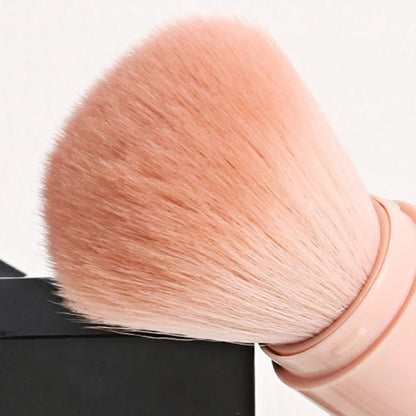 Portable Makeup Brush Set – 4-in-1 Retractable Kabuki Brush with 3 Soft, Compact Eye Brushes for Effortless Touch-Ups Anywhere