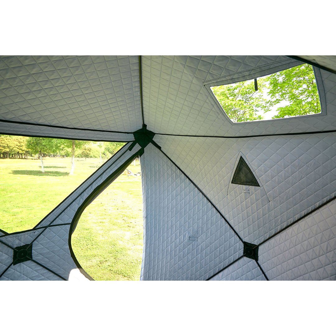 Portable Outdoor Sauna Tent, Stove-Ready - Insulated Pop-Up Ice Fishing Shelter, Snow Proof Windproof Winter Cold Weather Tent (Stove Sold Separately)