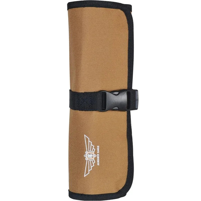 Tool Roll Bag – Roll-Up Oxford Cloth Wrench Organizer, 8 Pockets, Buckle Strap