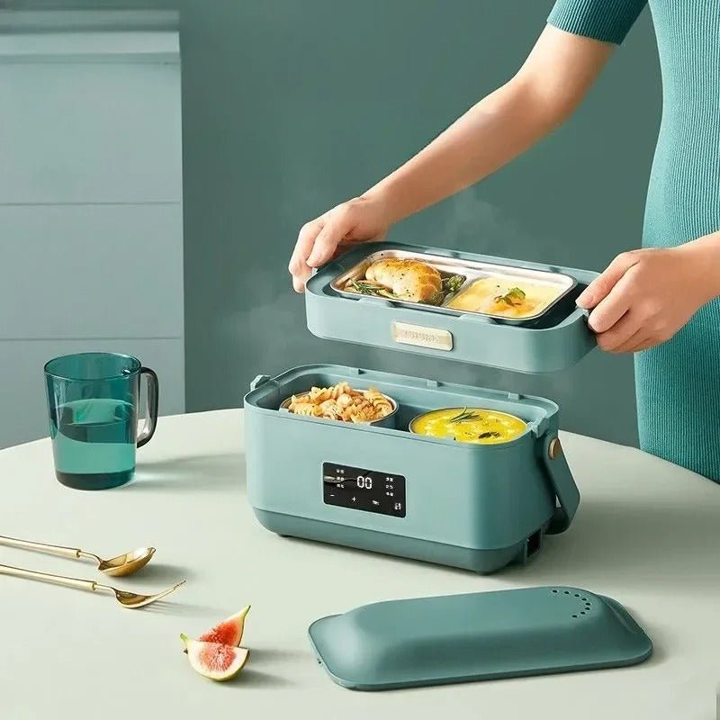 Portable Plug-in Heating Insulated Electric Lunch Box - Multifunctional Plug-in Self Heating Lunch Box
