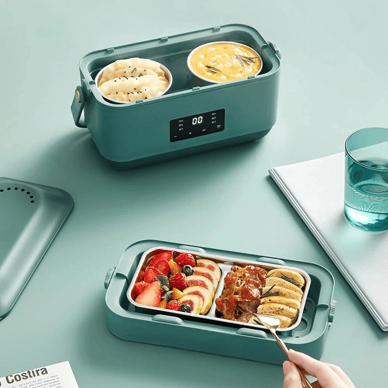 Portable Plug-in Heating Insulated Electric Lunch Box - Multifunctional Plug-in Self Heating Lunch Box