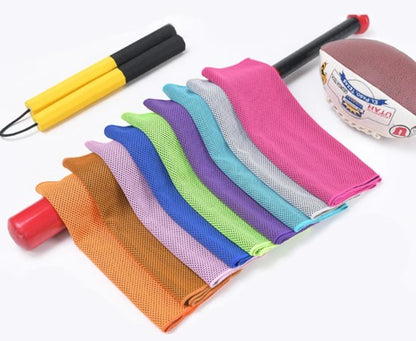 Portable Quick Dry Sport Cooling Towels - Mini Travel Towel Sports Workout Fitness Sweat Towels with Case for Gym, Yoga, Cycling, Running, Hiking, Travel