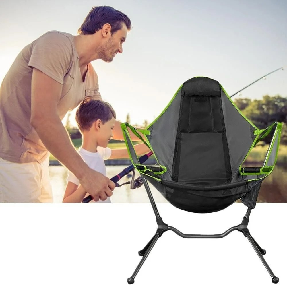 Portable Reclining Camping Chair  - Camping, Beach, Outdoor Chairs for Adults