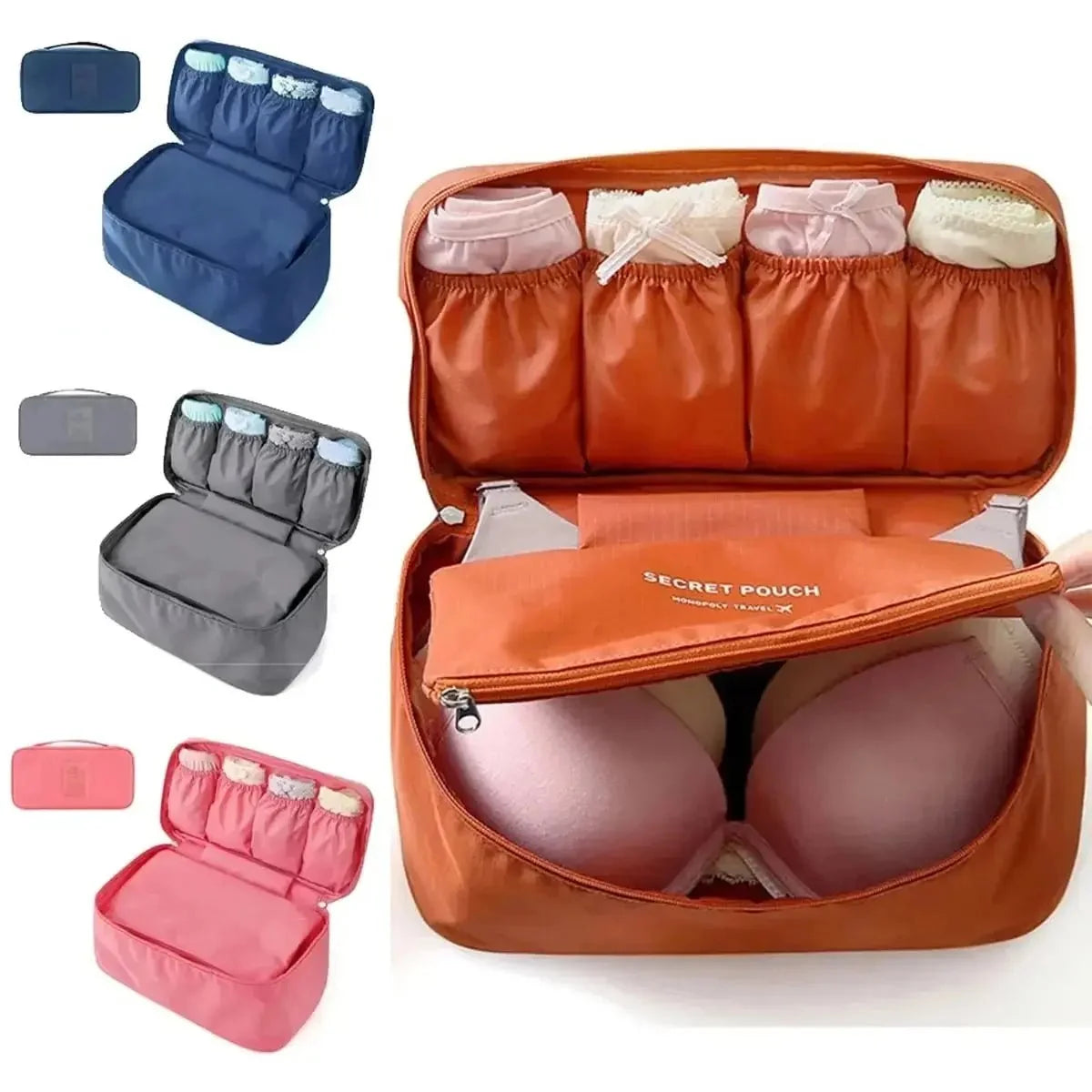 Portable Travel Storage Bag – Multi-Function Bra & Underwear Organizer