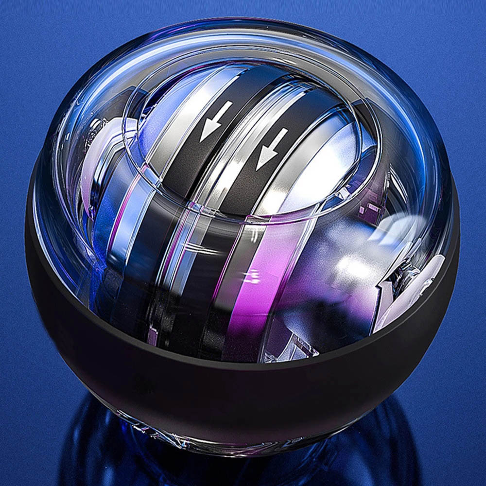 Gyroscopic Wrist Ball with LED Band - Auto-Start Forearm and Grip Trainer