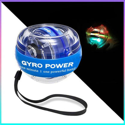 Gyroscopic Wrist Ball with LED Band - Auto-Start Forearm and Grip Trainer