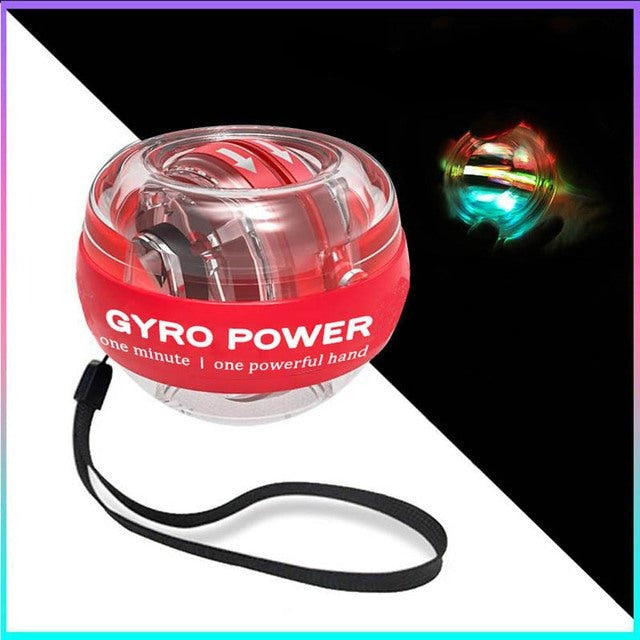 Gyroscopic Wrist Ball with LED Band - Auto-Start Forearm and Grip Trainer