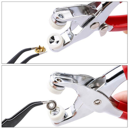 Precision Metal Snap Button Fasteners Pliers Kit Tool, Press Studs for Installing Clothes Bag