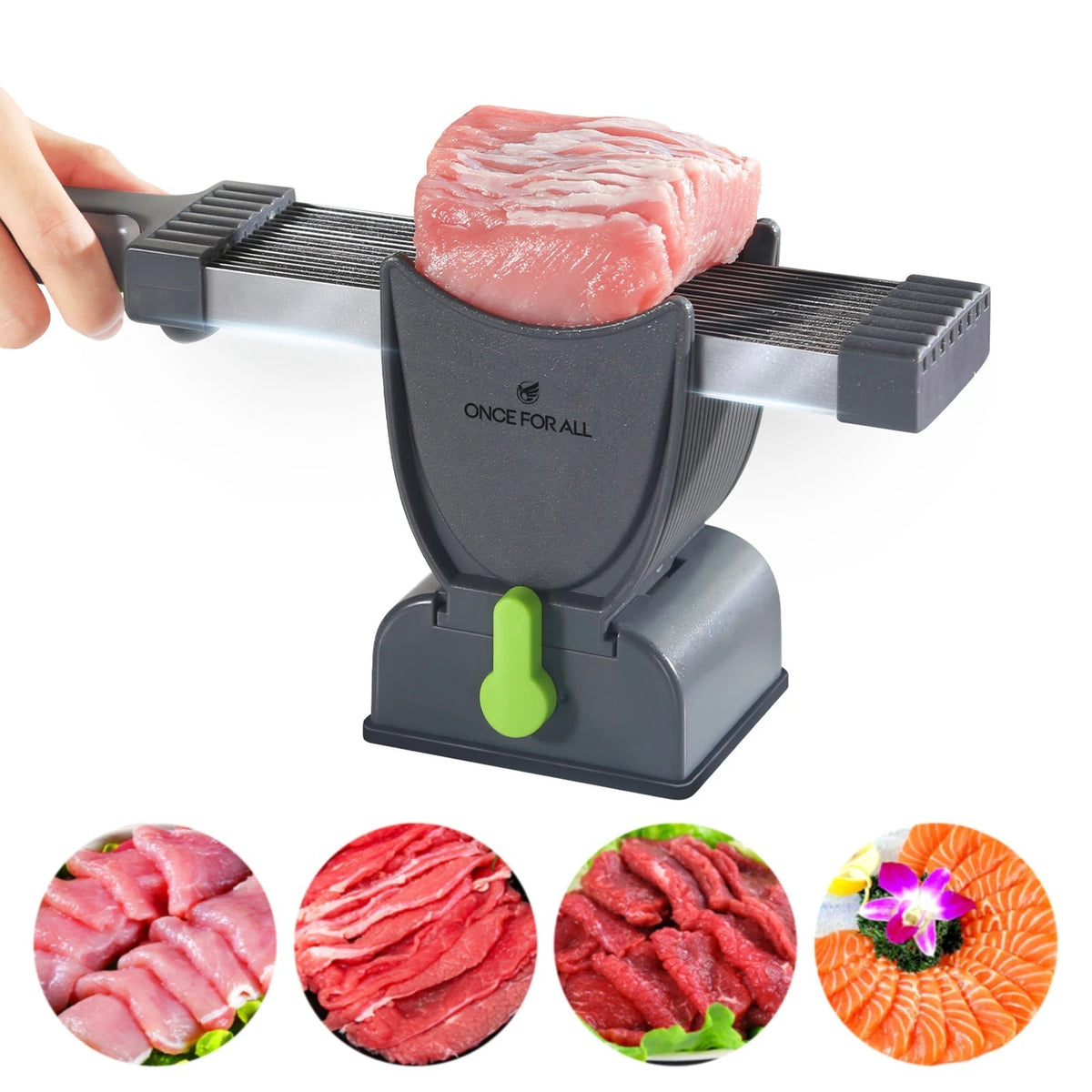 Premium Meat Slicer & Cleaver Set – Effortless Meat Slicing and Shredding, Manual Fresh Meat Cutter for Perfect Beef Cuts
