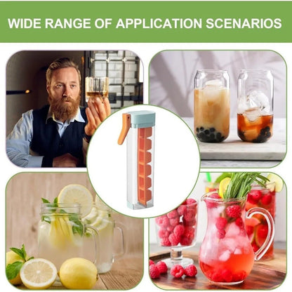 Press Silicone Ice Cube Trays - 6 Grid Silicone Food Grade Push Type Ice Tray