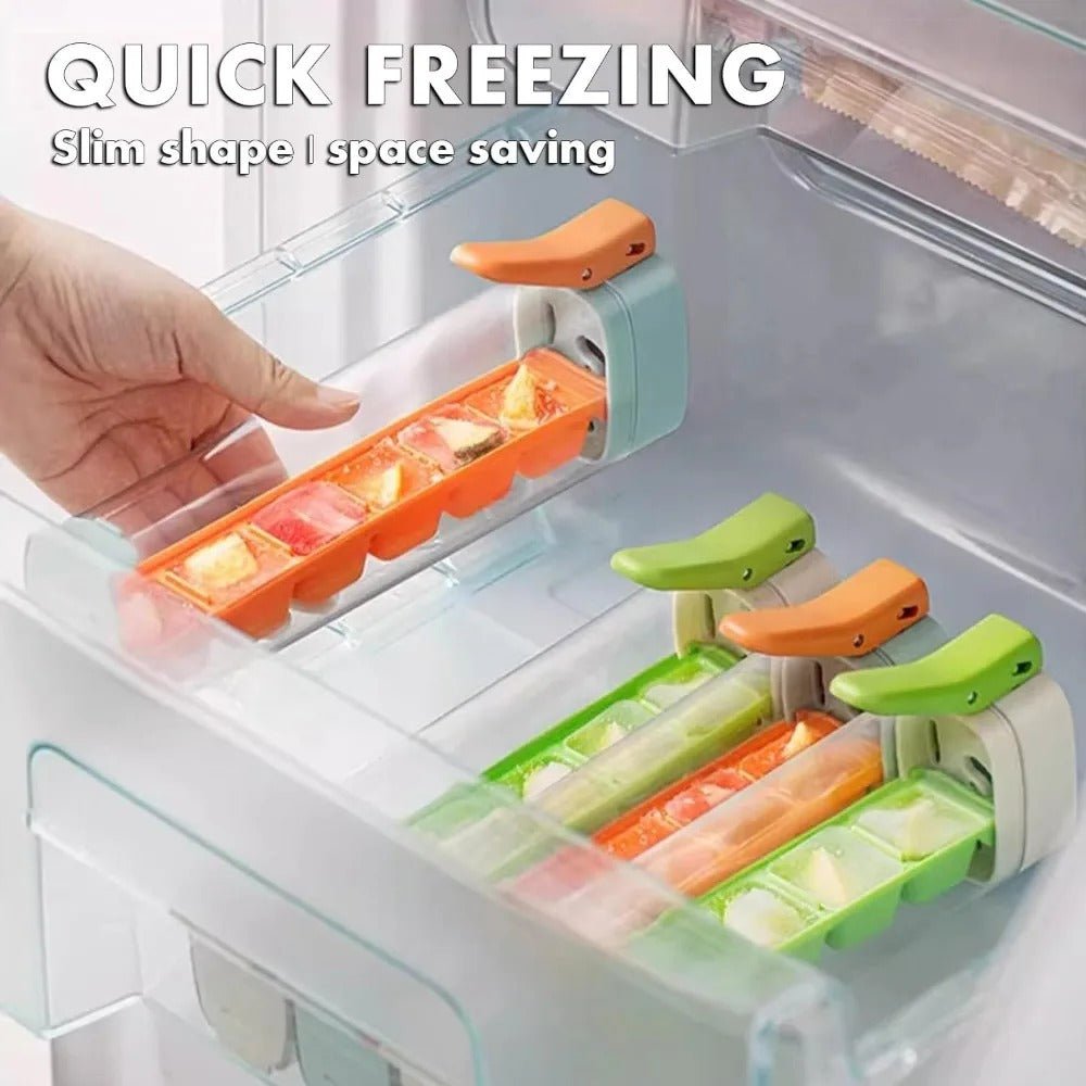 Press Silicone Ice Cube Trays - 6 Grid Silicone Food Grade Push Type Ice Tray