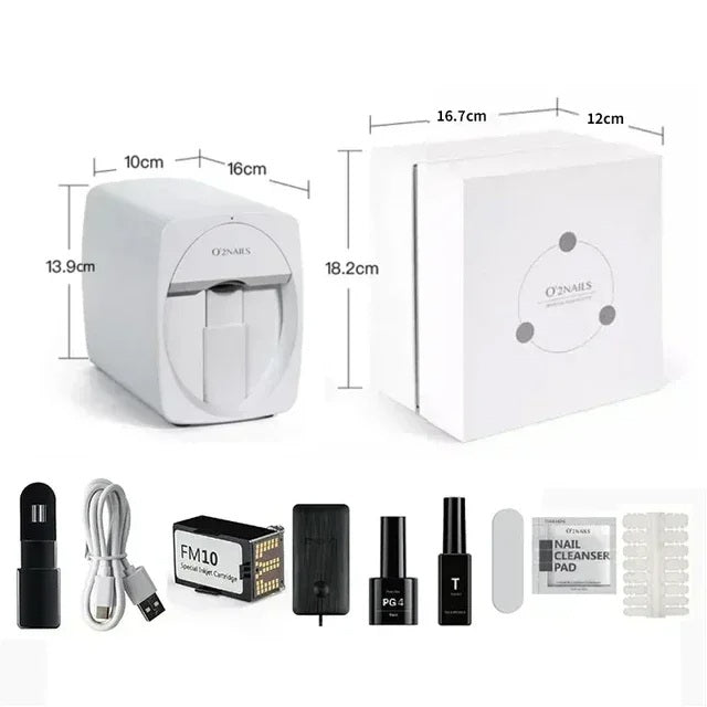 Smart Nail Printer – 3D Portable WiFi DIY Nail Art Machine, 2400DPI High-Resolution Design for Home or Professional Nail Salon Use