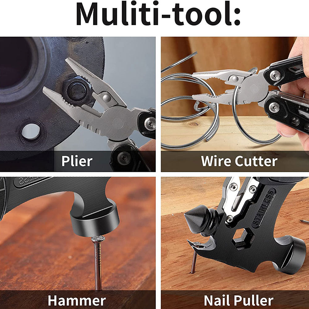 Multifunctional Survival Hammer 14 in 1 Stainless Steel Alloy Material