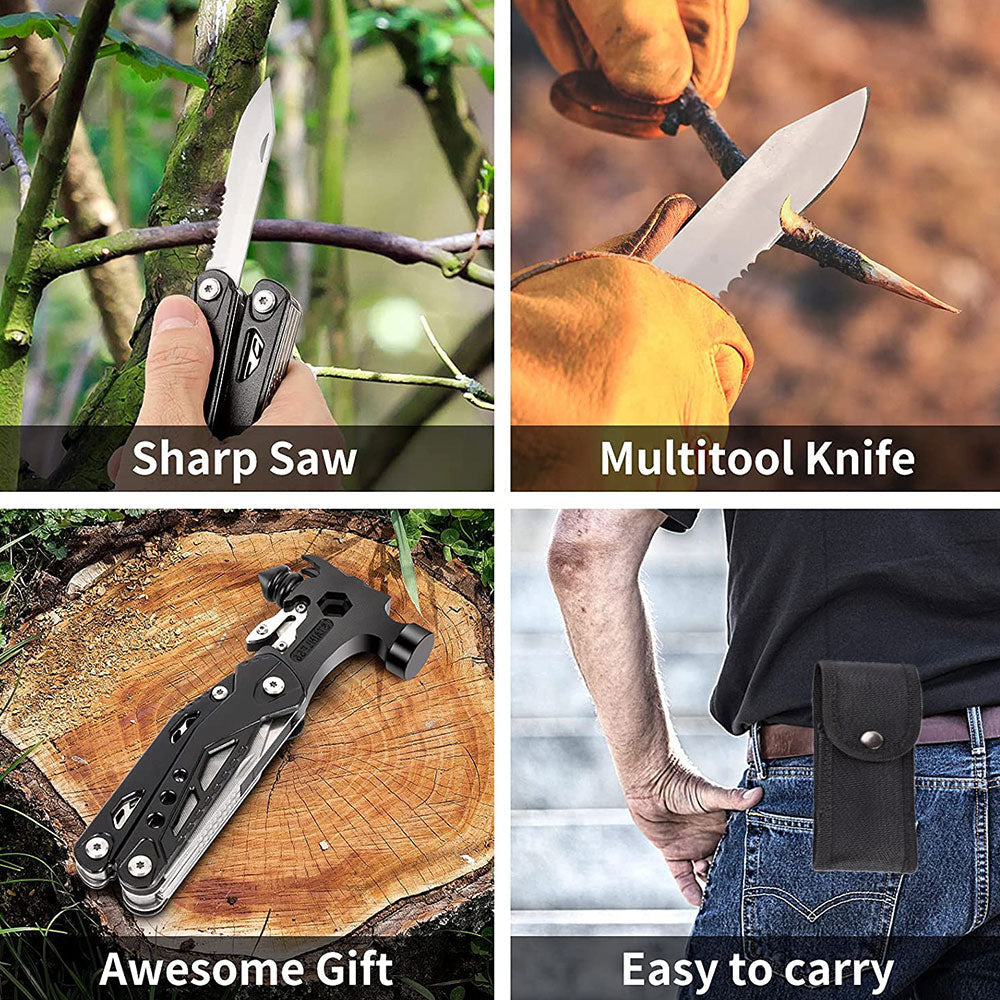 Multifunctional Survival Hammer 14 in 1 Stainless Steel Alloy Material
