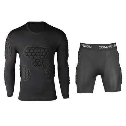 Professional Goal Keeper Armor Uniforms Football - Men Sport Foam Pad Jersey Top Bottom Pants