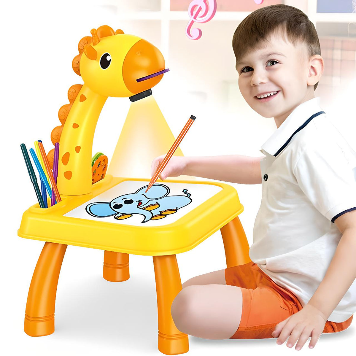 Projector Drawing Table - Kids Educational Learning Paint Tool Toy for Girls & Boys
