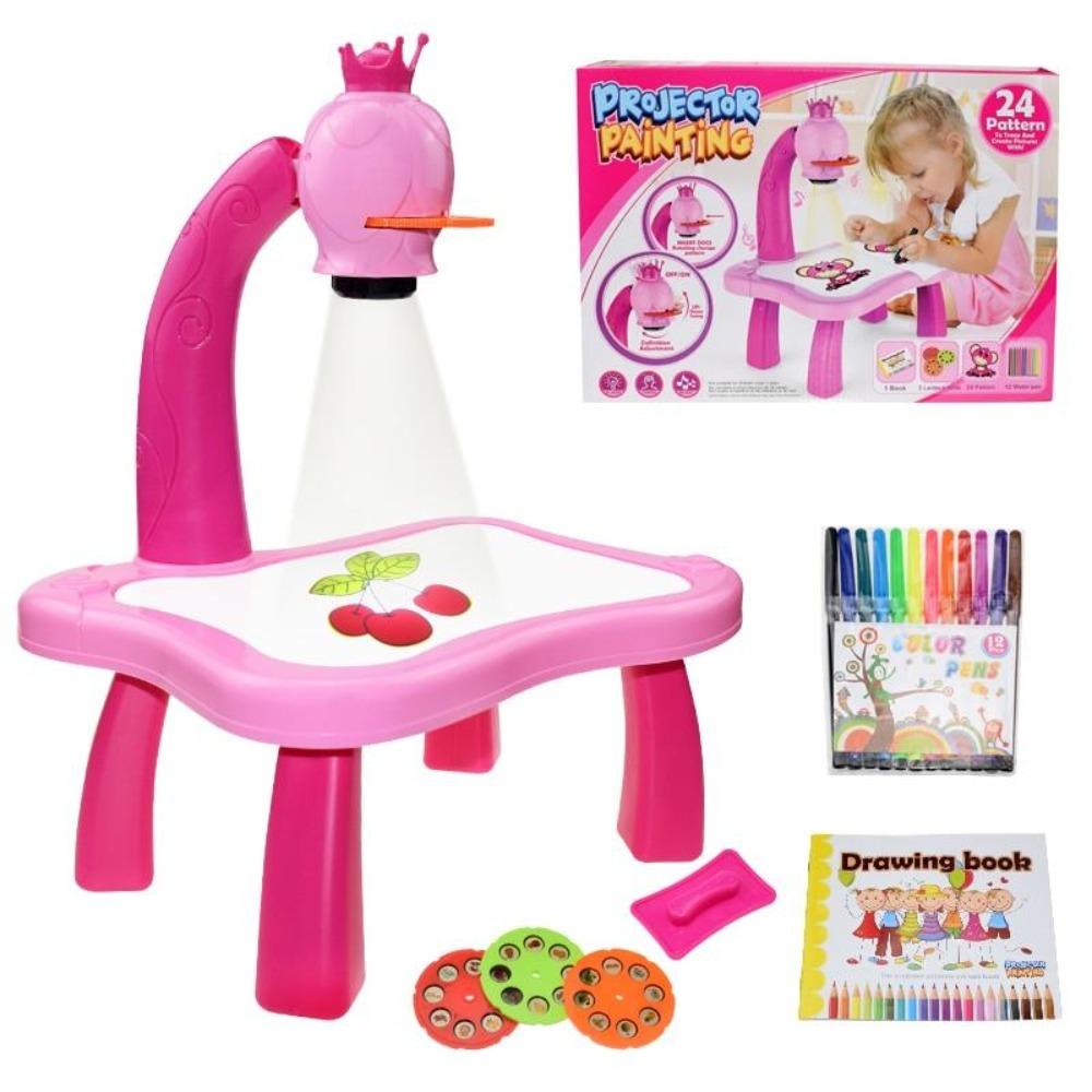 Projector Drawing Table - Kids Educational Learning Paint Tool Toy for Girls & Boys