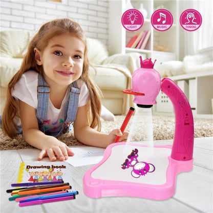 Projector Drawing Table - Kids Educational Learning Paint Tool Toy for Girls & Boys