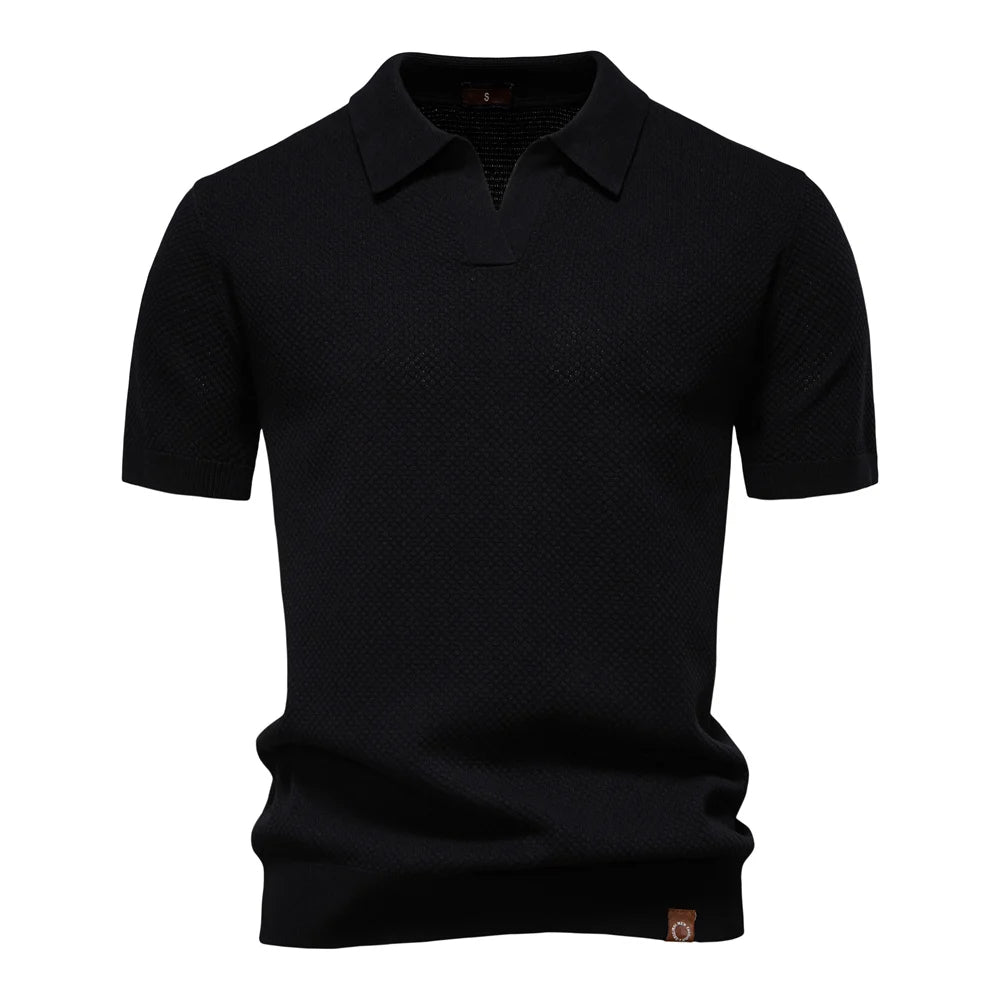 Men’s Breathable Summer Polo Shirt – Lightweight Stretchable Short-Sleeve Polo for Business Casual Style