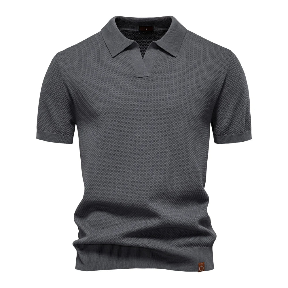 Men’s Breathable Summer Polo Shirt – Lightweight Stretchable Short-Sleeve Polo for Business Casual Style
