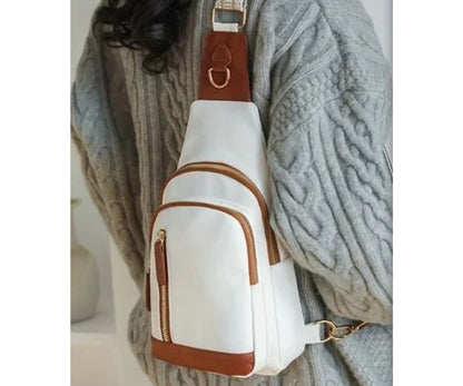 PU Leather Women's Chest Bag – Large Capacity Crossbody Shoulder Backpack