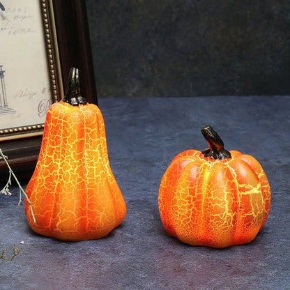 LED Candle Light Up Pumpkin Decor - Halloween Lighted Pumpkins, Simulation LED Candle Lantern