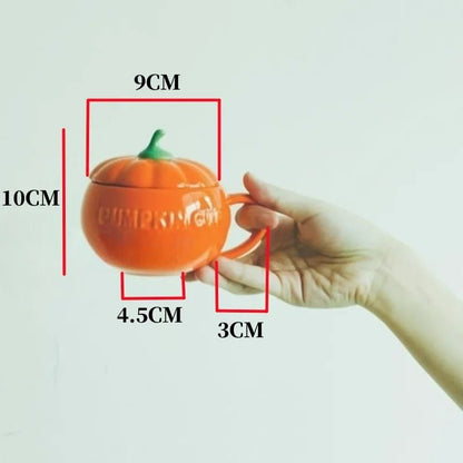 Pumpkin Mug with Lid - Cozy Autumn Charm
