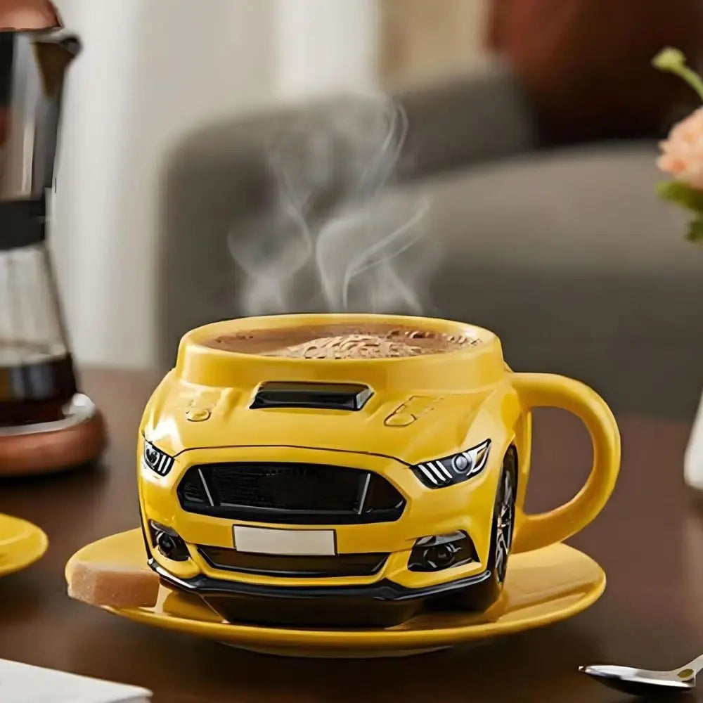 Car Shaped Novelty Mug –3D  Creative Coffee Cup Gift for Home, Office, and Auto-Lovers' Daily Sips
