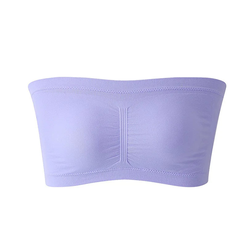 Women’s Strapless Tube Bralette – Sexy Plus Size Bandeau Crop Top Bustier Bra, Invisible Support, Perfect Lingerie for All Sizes