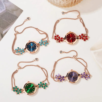 Vintage Rhinestone Women’s Quartz Bracelet Watch – Elegant Fashion Timepiece for Ladies, Classic Design for Luxury Everyday Style