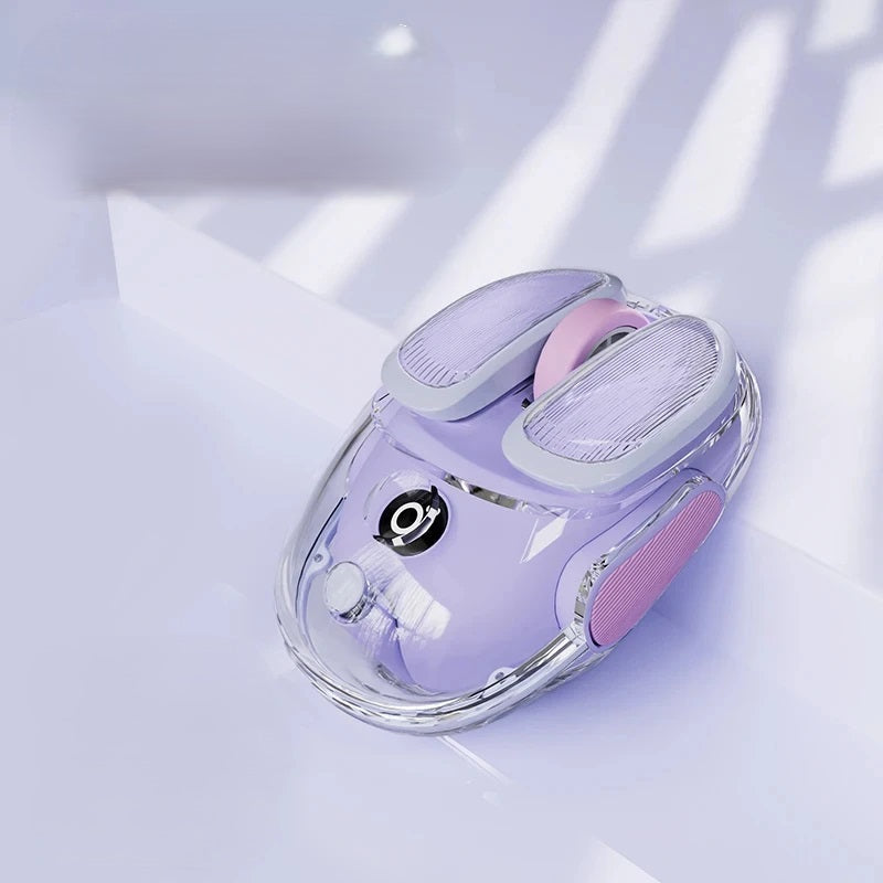 Transparent Wireless Mouse – Silent Click, Bluetooth + 2.4G Dual-Mode, Rechargeable, RGB