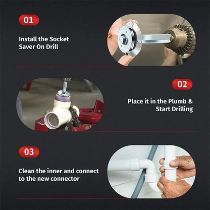 PVC Pipe Reamer Set – Plumbing Fitting Saver & PVC Socket Saver for Schedule 40 PVC and ABS