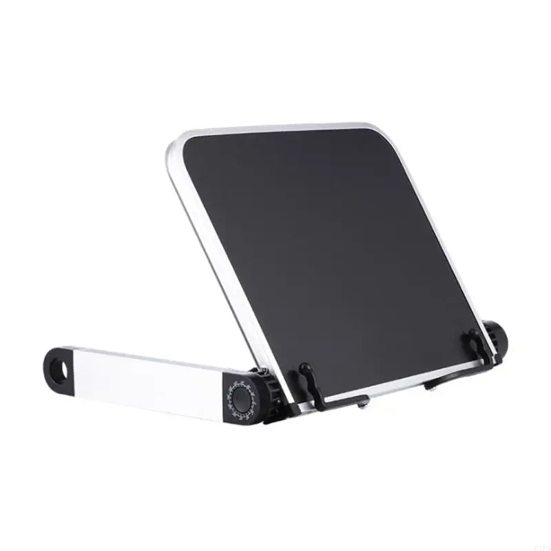 Adjustable Book Stand - Aluminum Folding Reading Holder with Page Arms for Study, Cookbooks and Tablets