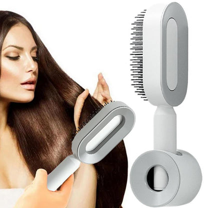 Quick Self Cleaning Hair Comb, Women's Hair Brush with Air Cushion, for Scalp Massage