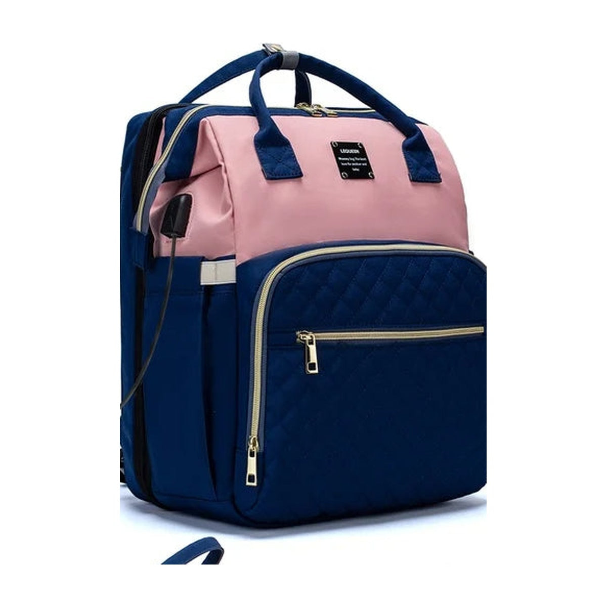 Fold-Out Diaper Bag Backpack — Opens Into a Changing Station