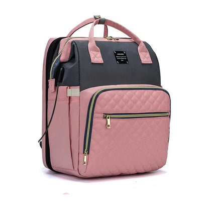 Fold-Out Diaper Bag Backpack — Opens Into a Changing Station