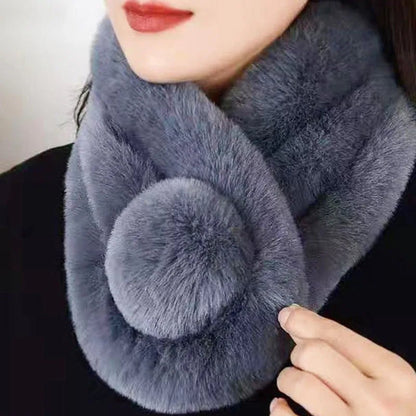 Rabbit Fur Scarf – Ultra-Soft, Cozy Winter Neck Warmer for Women’s Stylish Outdoor Comfort