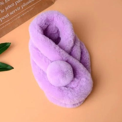 Rabbit Fur Scarf – Ultra-Soft, Cozy Winter Neck Warmer for Women’s Stylish Outdoor Comfort