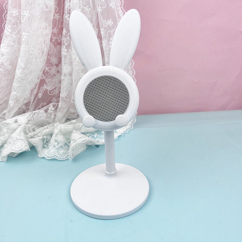 Rabbit Phone Holder – Adjustable and Raised Desktop Stand for Selfies, Video Calls, and Lazy Home Use