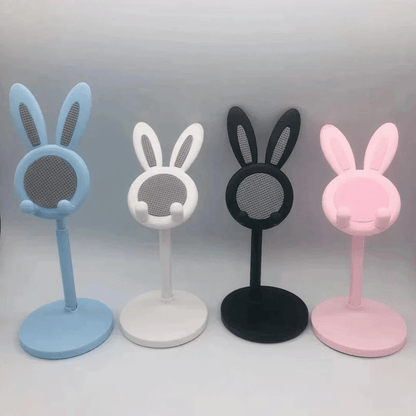 Rabbit Phone Holder – Adjustable and Raised Desktop Stand for Selfies, Video Calls, and Lazy Home Use