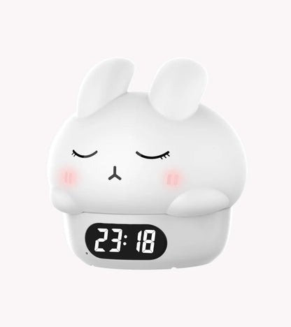 Night Light & Digital Alarm Clock Duck or Bunny Design – Cute Bedside Timer for Kids' Room