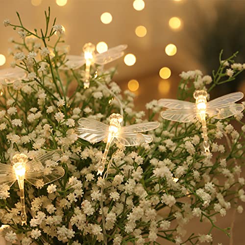 Radiant 20LED Dragonfly, Butterfly & Dandelion Fairy Lights – Magical Indoor/Outdoor Garden & Tree Décor