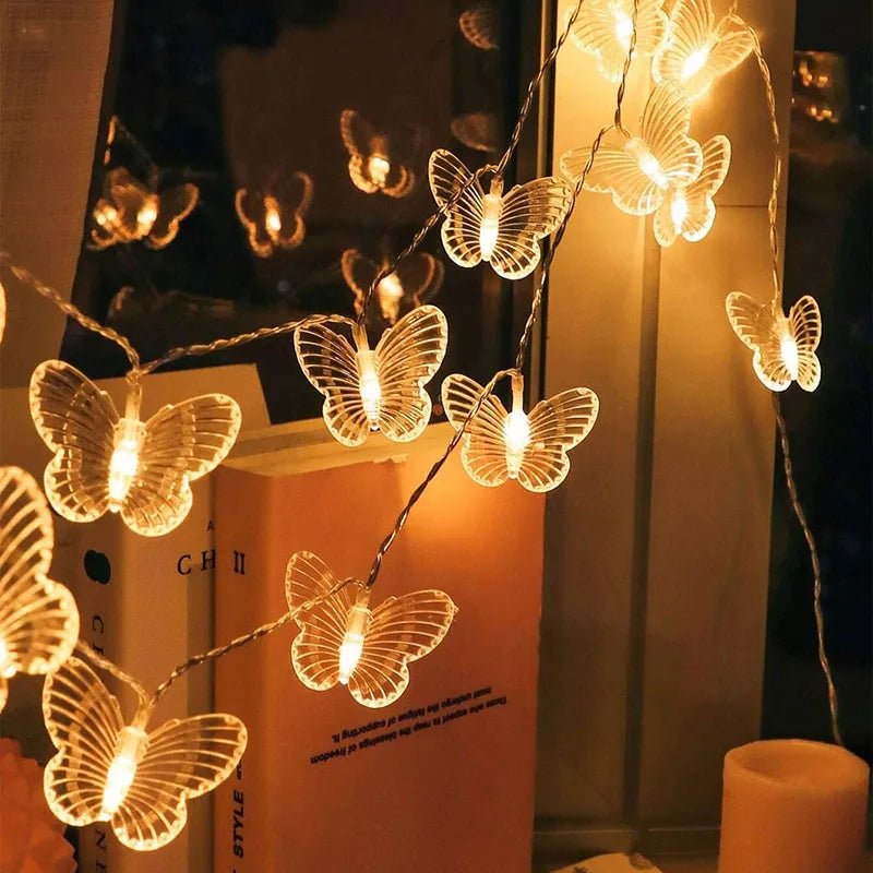 Radiant 20LED Dragonfly, Butterfly & Dandelion Fairy Lights – Magical Indoor/Outdoor Garden & Tree Décor