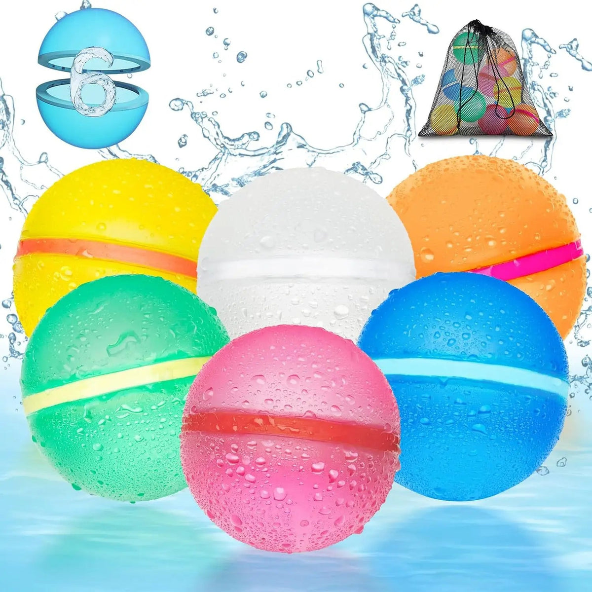 Reusable Magnetic Water Ball - Silicone Splash Toy for Wet Outdoor Fun & Games