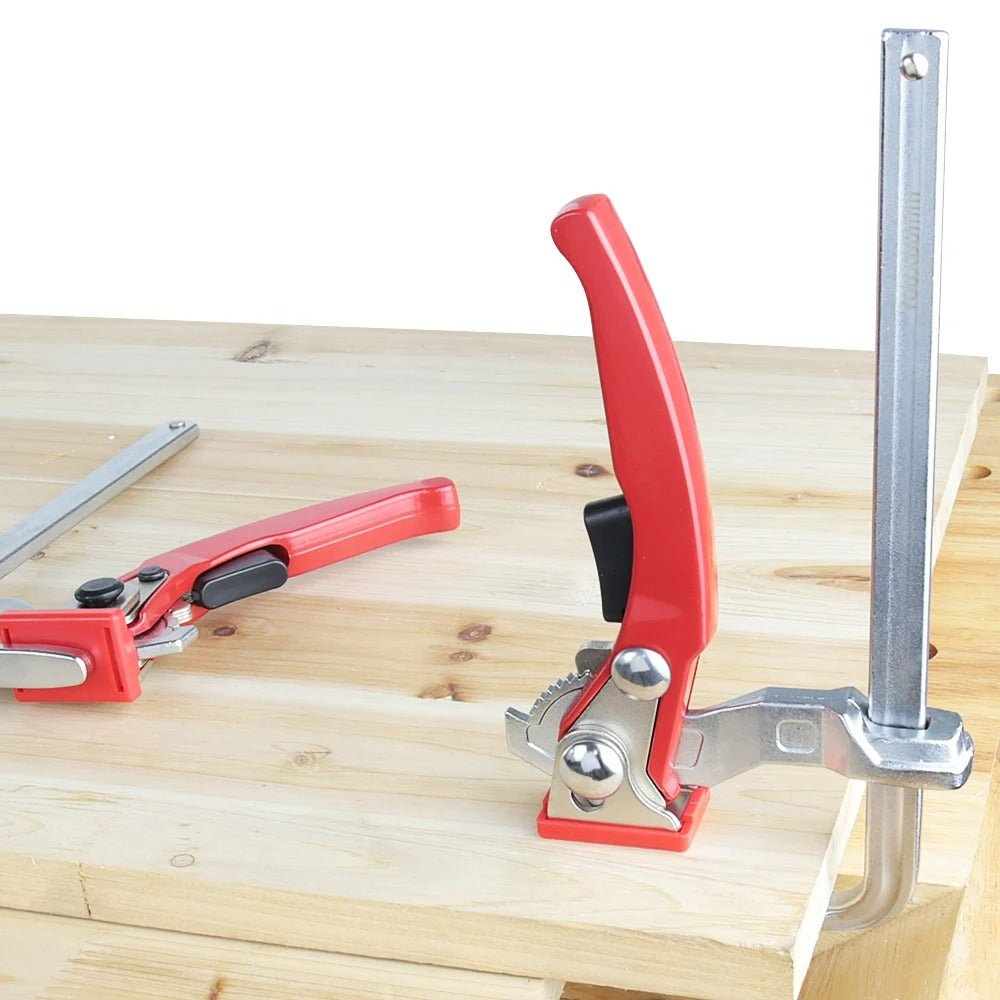 Ratcheting Table F Clamp - Alloy Steel Power-Grip Bar Clamps