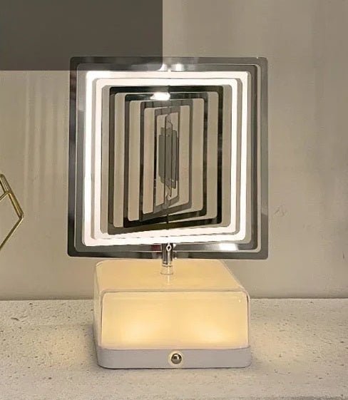 Rechargeable 16-Color Rotating 3D Night Light – App-Controlled Dreamy Bedside Lamp for Captivating Ambiance & Perfect Gifts